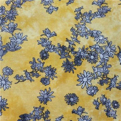 Rayon Bunga Kuning Berani dan Kain Viscose
